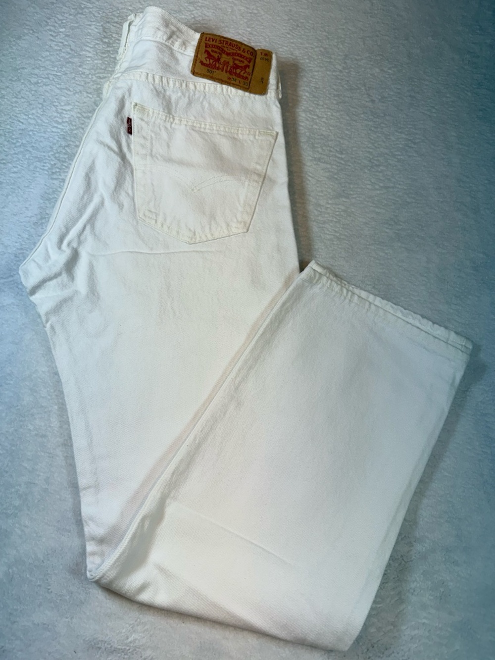 LEVI'S 501 WHITE DENIM JEANS SIZE W34 L 30